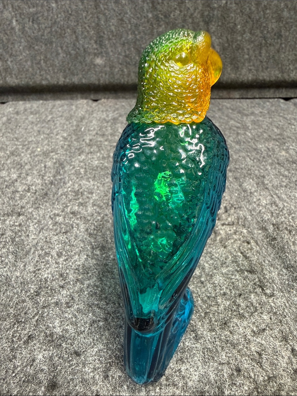 Avon Island Parakeet Blue and Green Glass Bottle - Picture 4 of 12